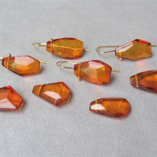 琥珀◆アイオライトサンストーン フープピアス✧14kgf 琥珀◇アイオライトサンストーン フープピアス✧14kgf 琥珀様専用