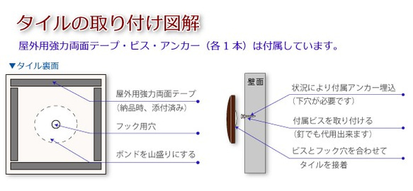 おしゃれなアーチ型タイル表札 145角 全3色 8枚目の画像