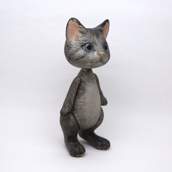 Cat bisque doll ビスクドール　猫　ねこ　人形 4枚目の画像