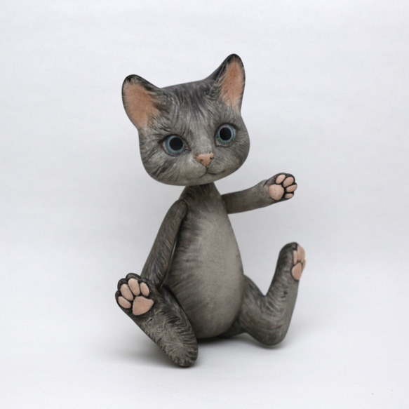 Cat bisque doll ビスクドール　猫　ねこ　人形 6枚目の画像