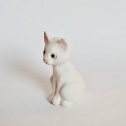 Figurine Cat　猫　ねこ　人形　白猫 2枚目の画像