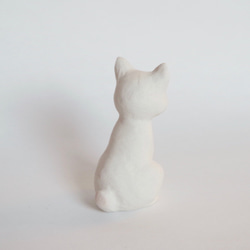 Figurine Cat　猫　ねこ　人形　白猫 4枚目の画像