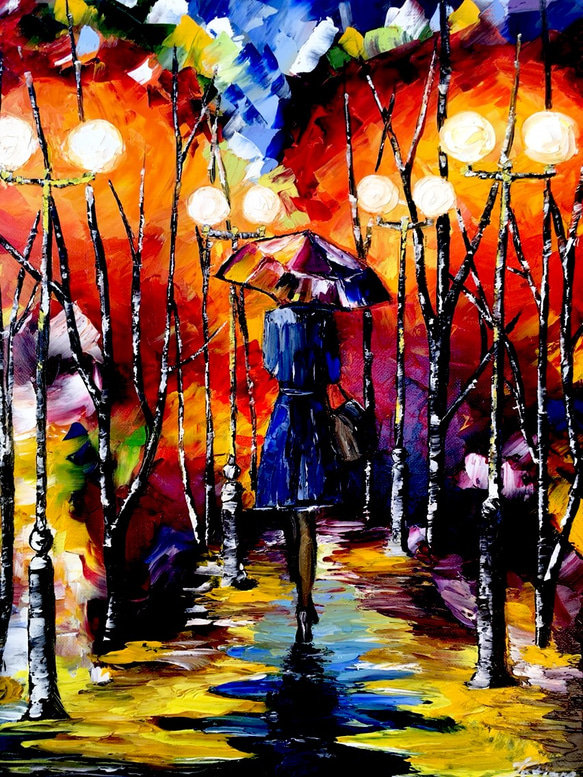雨の夜 絵画 Tatiana 通販 5029065｜Creema(クリーマ)