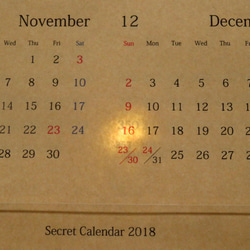 Secret Calendar 2018 7枚目の画像