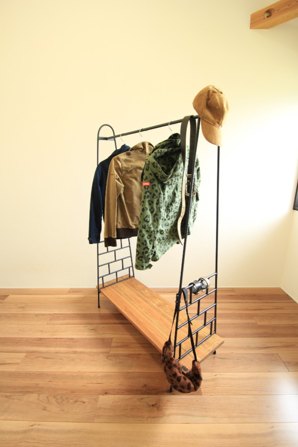 特大　貴重　数量限定　特別価格　ハンガーラック　アイアン家具　古材　無垢材　送込 数量限定 SNNK-UNTA ハンガーラック アイアン 古材 インダストリアル