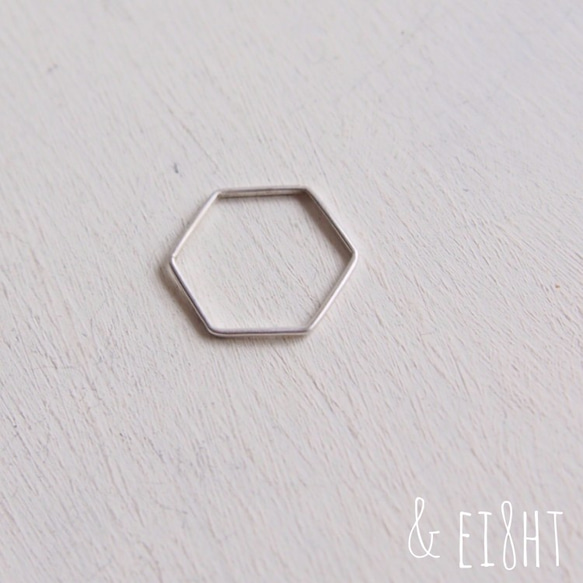 【再販】Silver - Hexagonal Ring　2 1枚目の画像