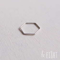 【再販】Silver - Hexagonal Ring　2 2枚目の画像