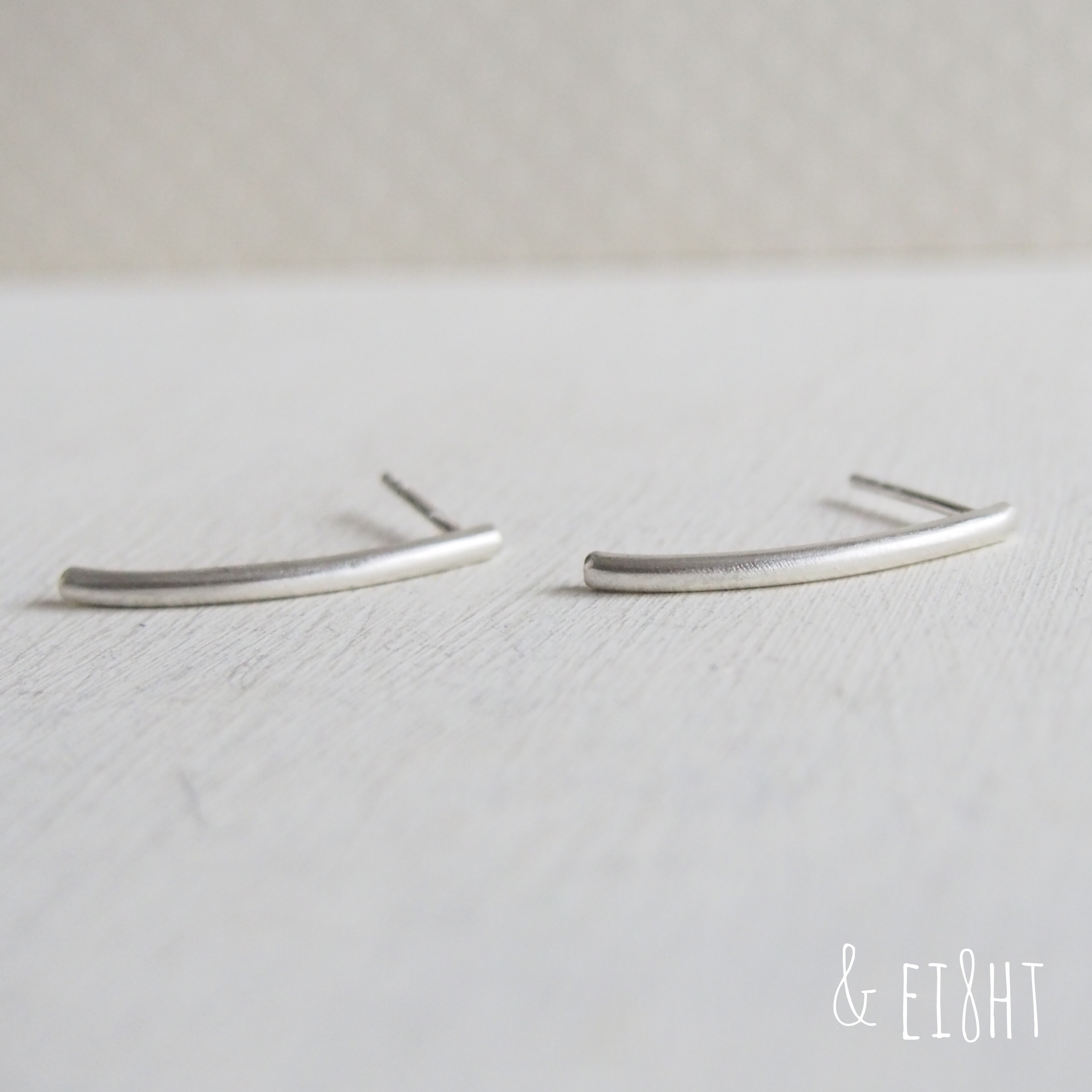 【受注制作】- Silver -  Long Arch ピアス