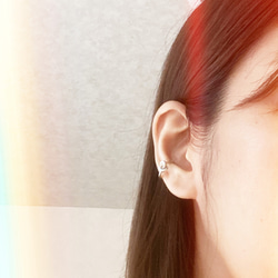 【再販】- Silver - Knot Ear Cuff 4枚目の画像