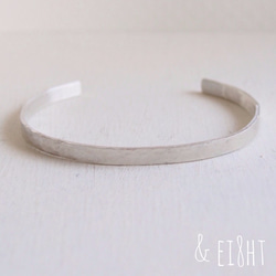 【再販】- SV - Hammered Bangle - 4mm幅 - 2枚目の画像