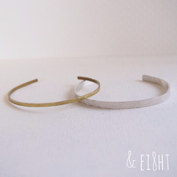 【再販】- SV - Hammered Bangle - 4mm幅 - 4枚目の画像