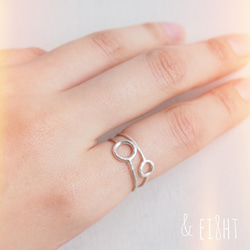 【受注制作】　Silver Circle Ring Set - thick - 5枚目の画像