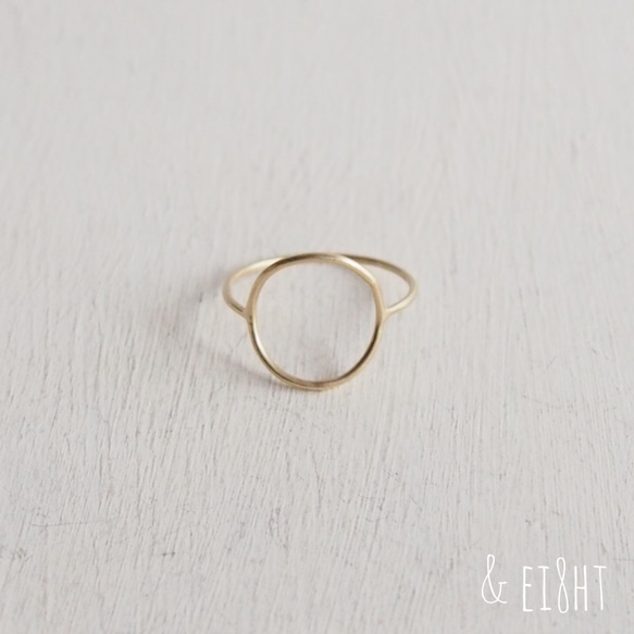 K10 ゴールド サークルリング 【& ei8ht】 K10 ゴールド サークルリング 【& ei8ht】