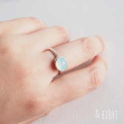 【受注制作】Silver Ring w／Chalcedony 4枚目の画像