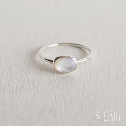 【再販】Silver Ring w／White Shell 1枚目の画像