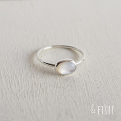 【再販】Silver Ring w／White Shell 2枚目の画像