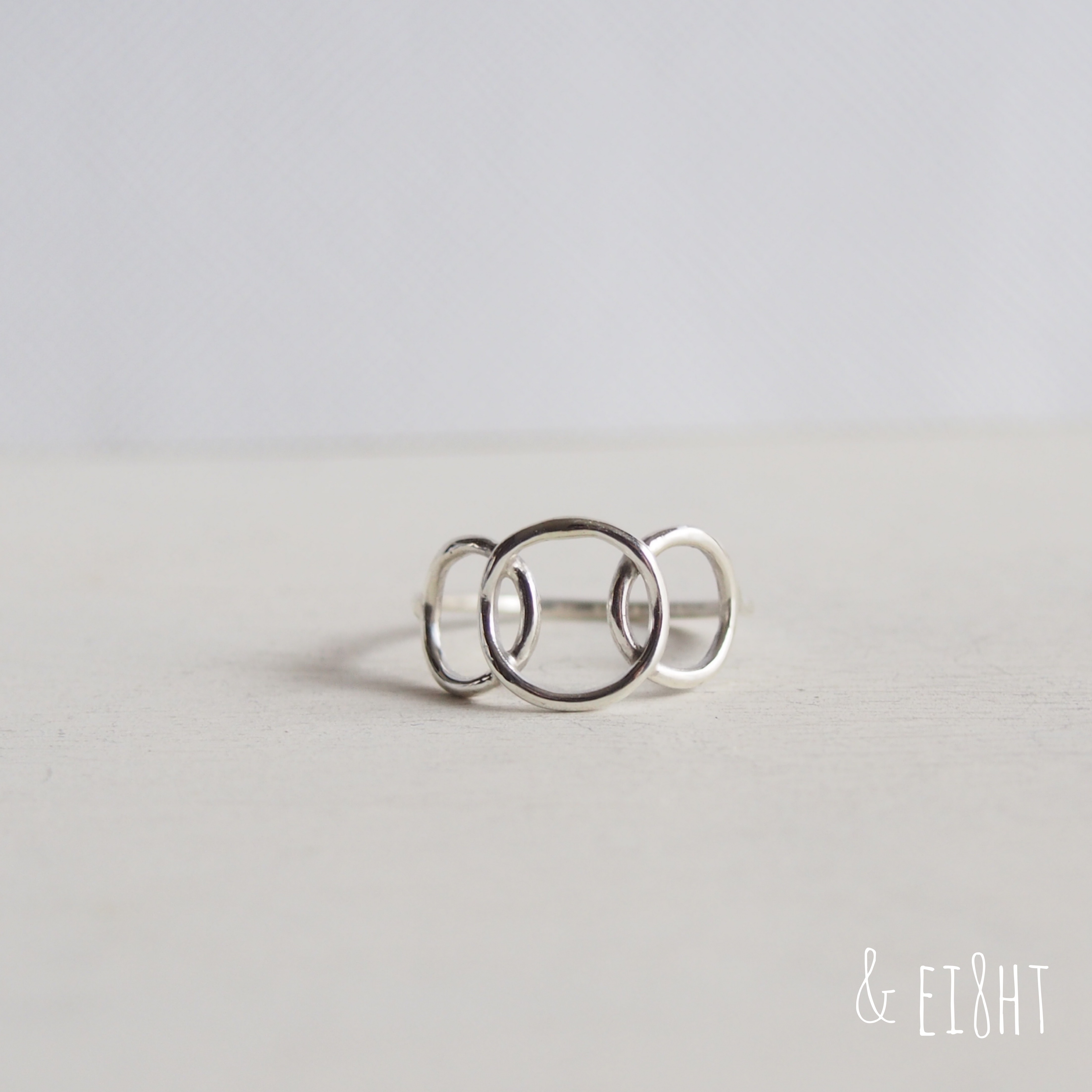 【受注制作】- Silver - Circle Ring − three