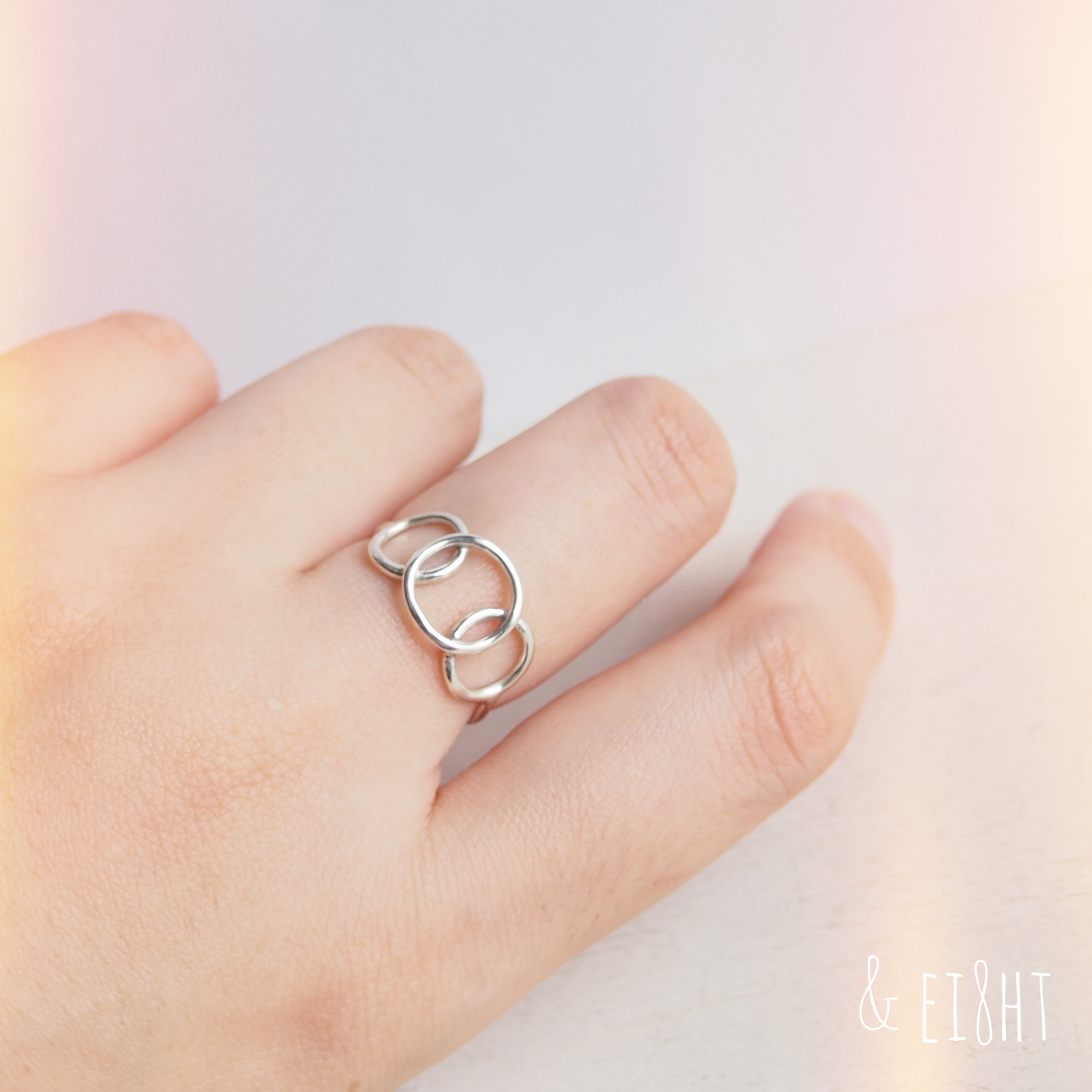 【受注制作】- Silver - Circle Ring − three