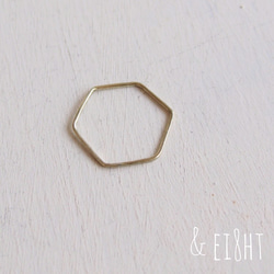 【再販】- Brass - Hexagonal Ring　2 1枚目の画像