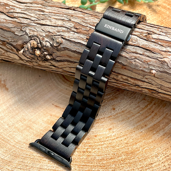 [木錶帶]EINBAND Apple Watch 木錶帶 22mm [烏木] 第2張的照片