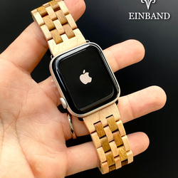 [木錶帶]EINBAND Apple Watch 木錶帶 22mm [綠檀香] 第4張的照片