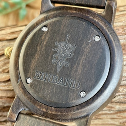 EINBAND Reise Sandal Wood × Avalon Shell 木製腕時計 40mm 4枚目の画像