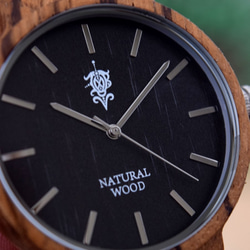 EINBAND Dank Zebrawood 40mm 木製腕時計 ウッドウォッチ 2枚目の画像