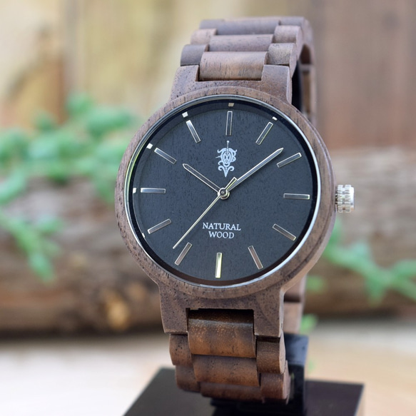 EINBAND Dank Walnut 40mm 木製腕時計 ウッドウォッチ 1枚目の画像