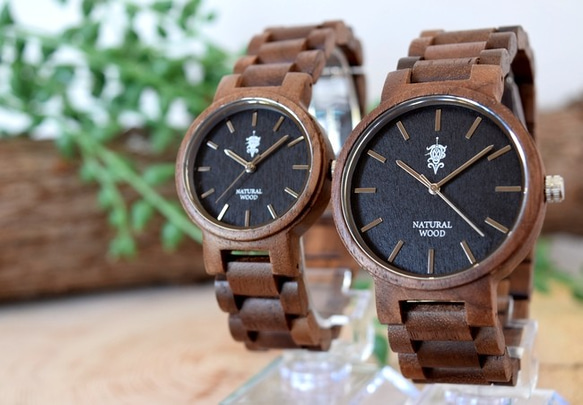 EINBAND Dank Walnut 40mm 木製腕時計 ウッドウォッチ 2枚目の画像