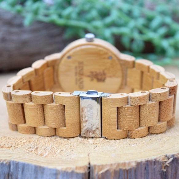 EINBAND Dank Bamboo 40mm木製手錶木製手錶 第4張的照片