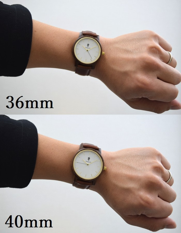 EINBAND 格蘭仕 WHITE 36mm 棕色皮革木表木表 第9張的照片