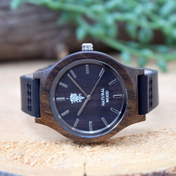 EINBAND Luft檀木皮革木質手錶36mm 第2張的照片