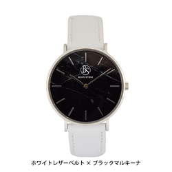 BOND STONE【SHINE】ブラックマルキーナ 36mm 天然石腕時計 本体のみ(ベルト別売り) 6枚目の画像