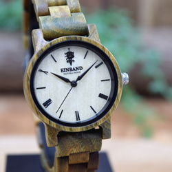 EINBAND Reise GreenSandalood 32毫米木製手錶木製手錶 第2張的照片
