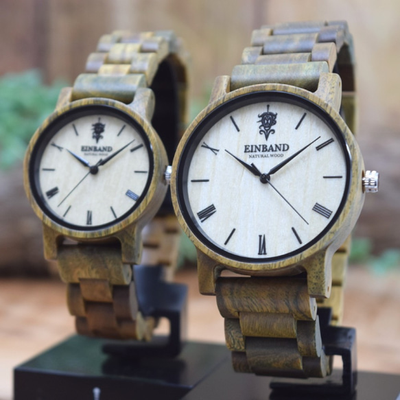 EINBAND Reise GreenSandalood 32毫米木製手錶木製手錶 第6張的照片