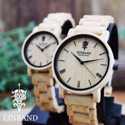 EINBAND Reise HINOKI檜 32mm 木製腕時計 ウッドウォッチ 6枚目の画像