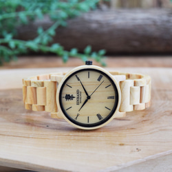 EINBAND Reise HINOKI柏木40毫米木製手錶木製手錶 第3張的照片