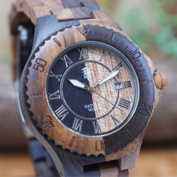 EINBAND Meer 42mm Acacia & Sandalwood 木製腕時計 2枚目の画像