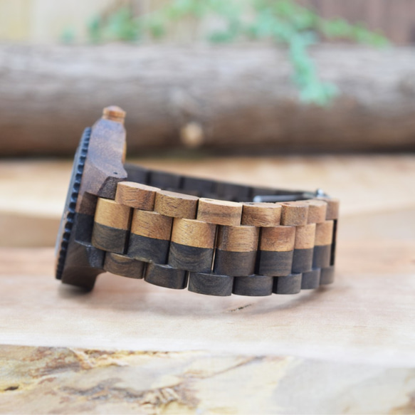 EINBAND Meer 42mm Acacia & Sandalwood 木製腕時計 4枚目の画像