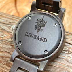 【木製腕時計】EINBAND Reise 定番 木の時計 スタイリッシュ ウッドウォッチ サンダルウッド【32mm】 3枚目の画像