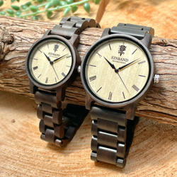 【木製腕時計】EINBAND Reise 定番 木の時計 スタイリッシュ ウッドウォッチ サンダルウッド【32mm】 4枚目の画像