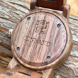 【木製腕時計】EINBAND Reise 定番 木の時計 スタイリッシュ ウッドウォッチ クルミ【32mm】 3枚目の画像