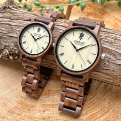 【木製腕時計】EINBAND Reise 定番 木の時計 スタイリッシュ ウッドウォッチ クルミ【32mm】 4枚目の画像
