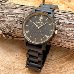 EINBAND Reise SandalWood＆Gold 40mm Wooden Watch Wood Watch 第1張的照片