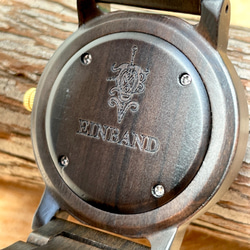 EINBAND Reise SandalWood＆Gold 40mm Wooden Watch Wood Watch 第3張的照片