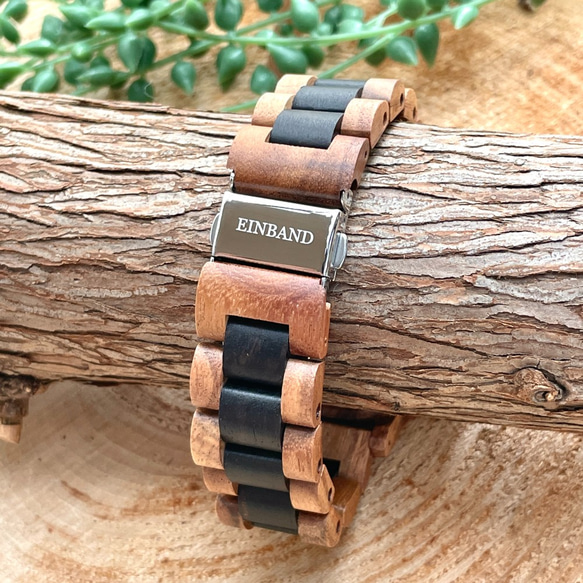 EINBAND Mond Acacia &amp; Ebony 40 毫米木製手錶 Wood Watch 第3張的照片