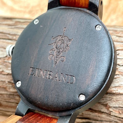 【木製腕時計】EINBAND Schatz 5種類の木をミックス ウッドウォッチ 木の時計 メイプル【40mm】 3枚目の画像