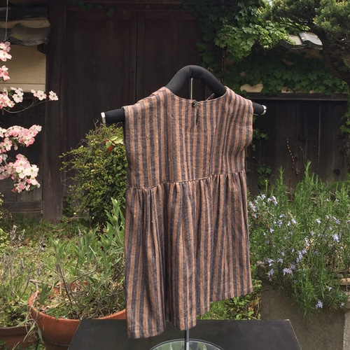 柿渋染め子供服19089 ワンピース 布一途 通販 11697844｜Creema