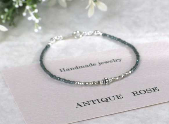 ❮再販×24❯　アンティークNo.8★フランス製アンティークビーズ ブレスレット 2枚目の画像