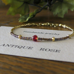 ❮再販×6❯ アンティークNo.19★フランス製アンティークビーズ ブレスレット 4枚目の画像